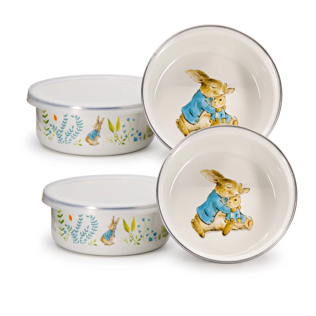 Golden Rabbit Spring Leaves Child Bowl