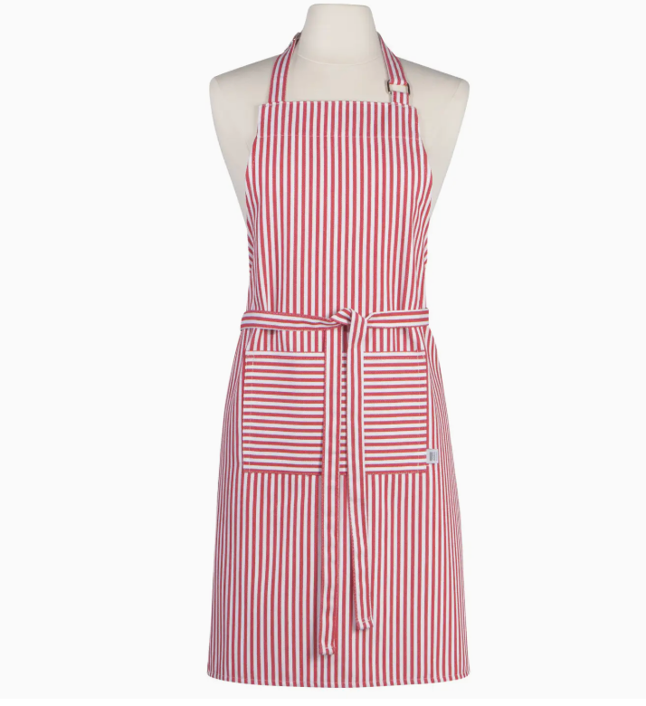 Apron Narrow Stripe Red
