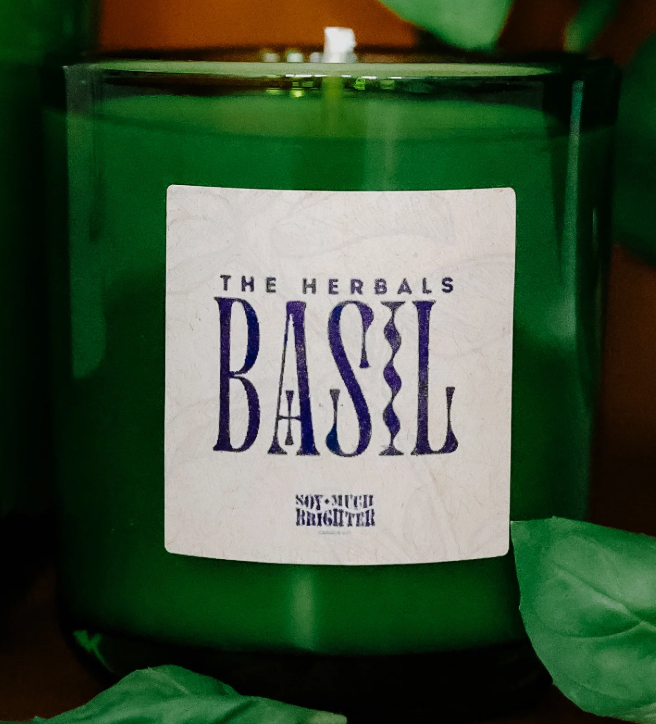 Soy Candle - Mini Glass, Basil