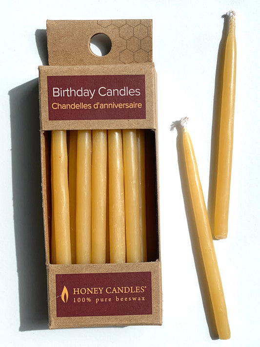 Birthday Candles - Natural Beeswax