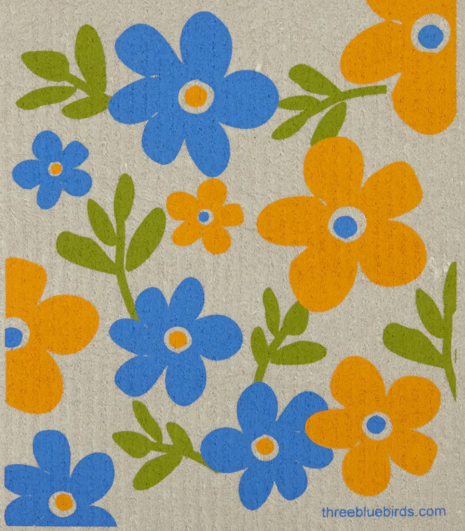 Swedish Dishcloth - Flower Patch on Sand