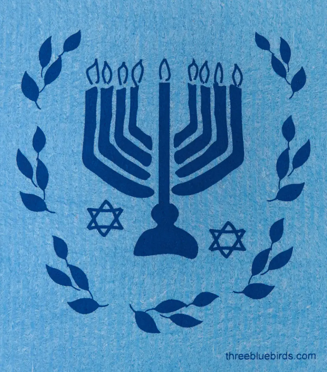 Swedish Dishcloth - Hanukkah