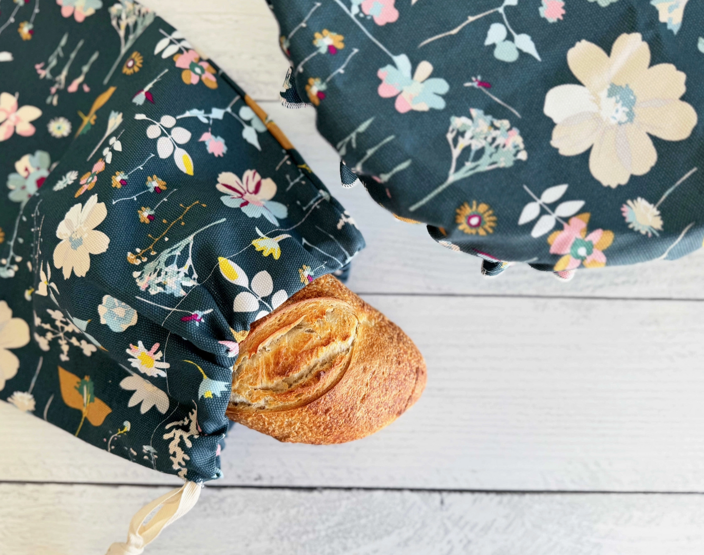 Linen / Cotton Bread Makers Set - Bowl Cover and Bag, Various Patterns