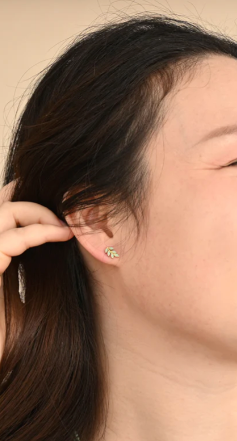 Starfish Project - Rowen Stud Earrings in Mint Enamel