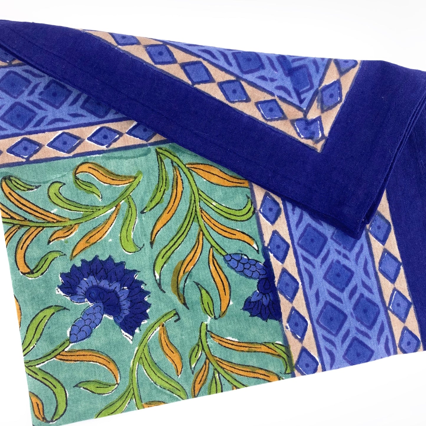 Block Printed Napkin - Blue Cornflower