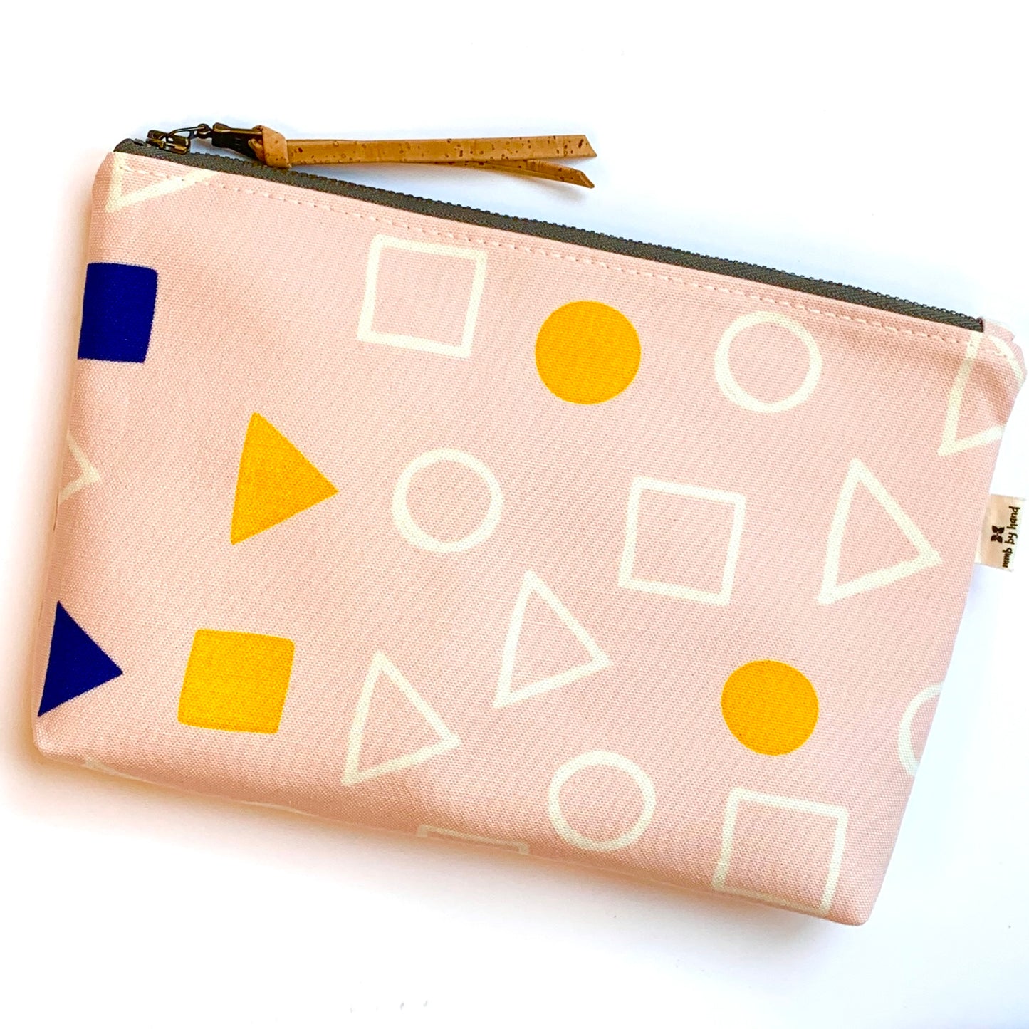 Organic Cotton Pouch - Pink Geometry