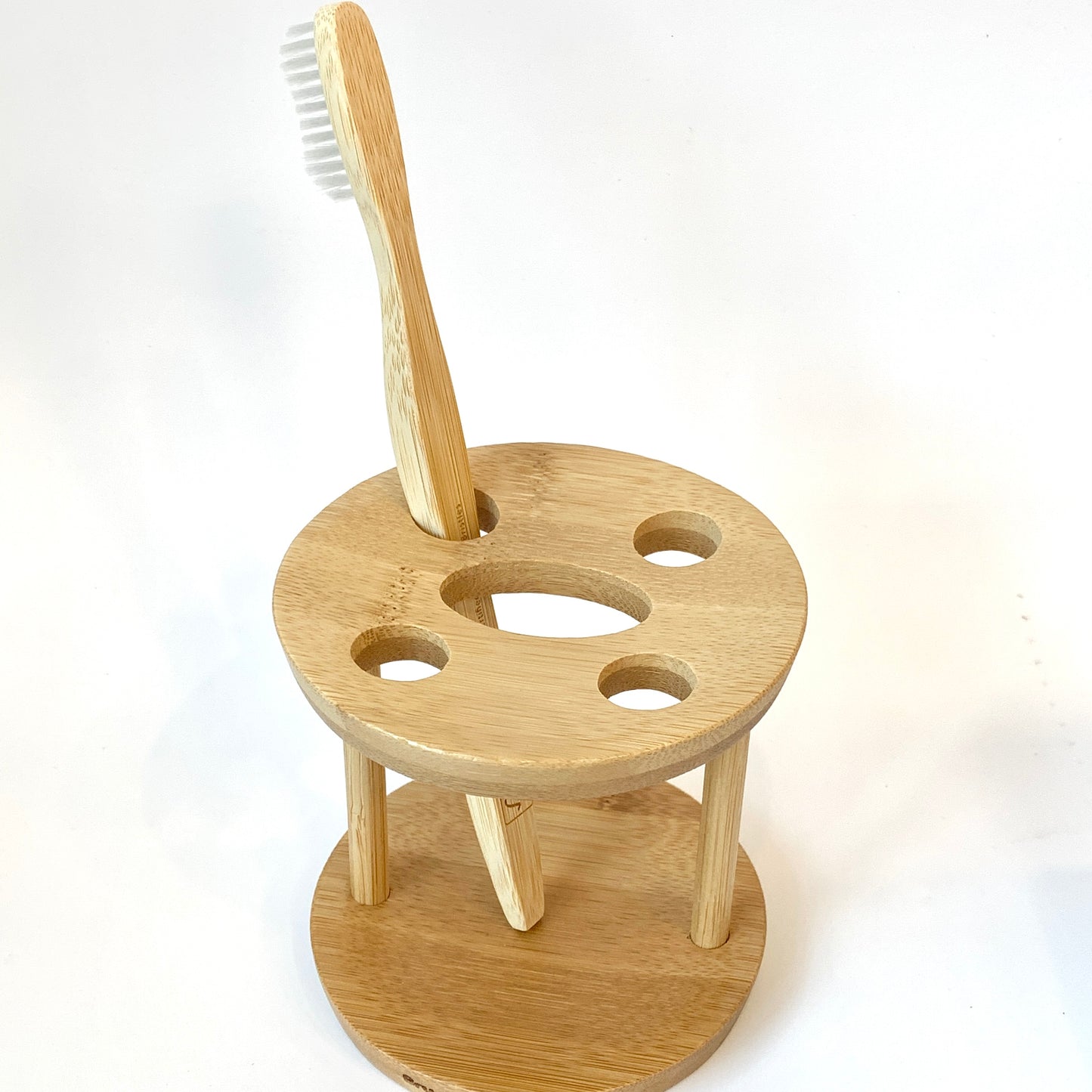 Bamboo Countertop Toothbrush Holder