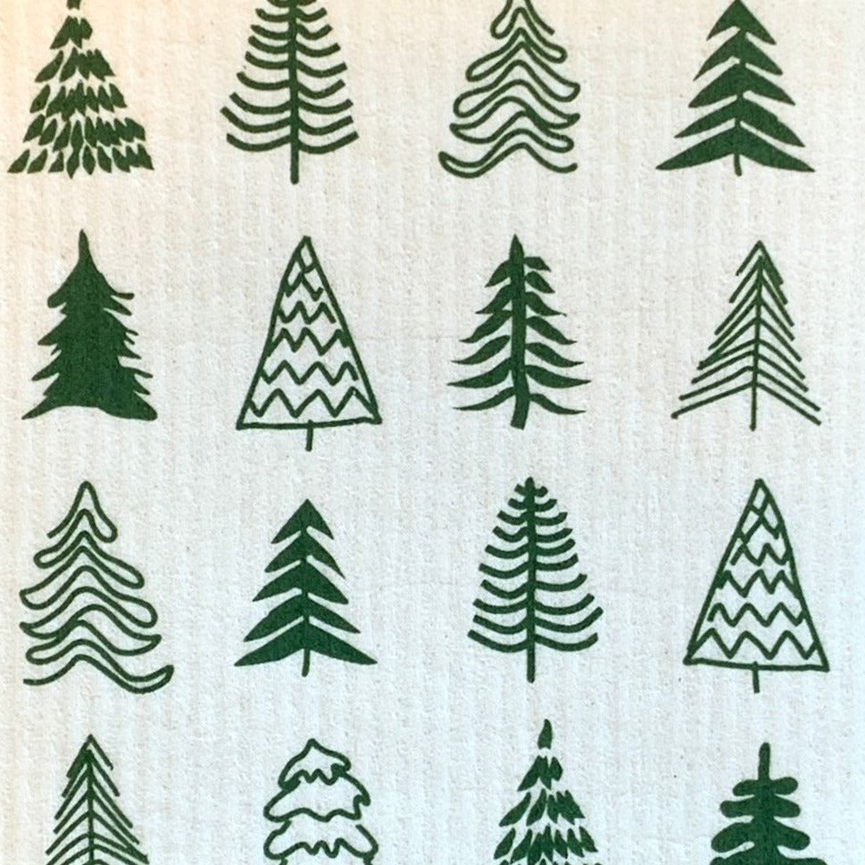 Swedish Dishcloth - Woodland Trees