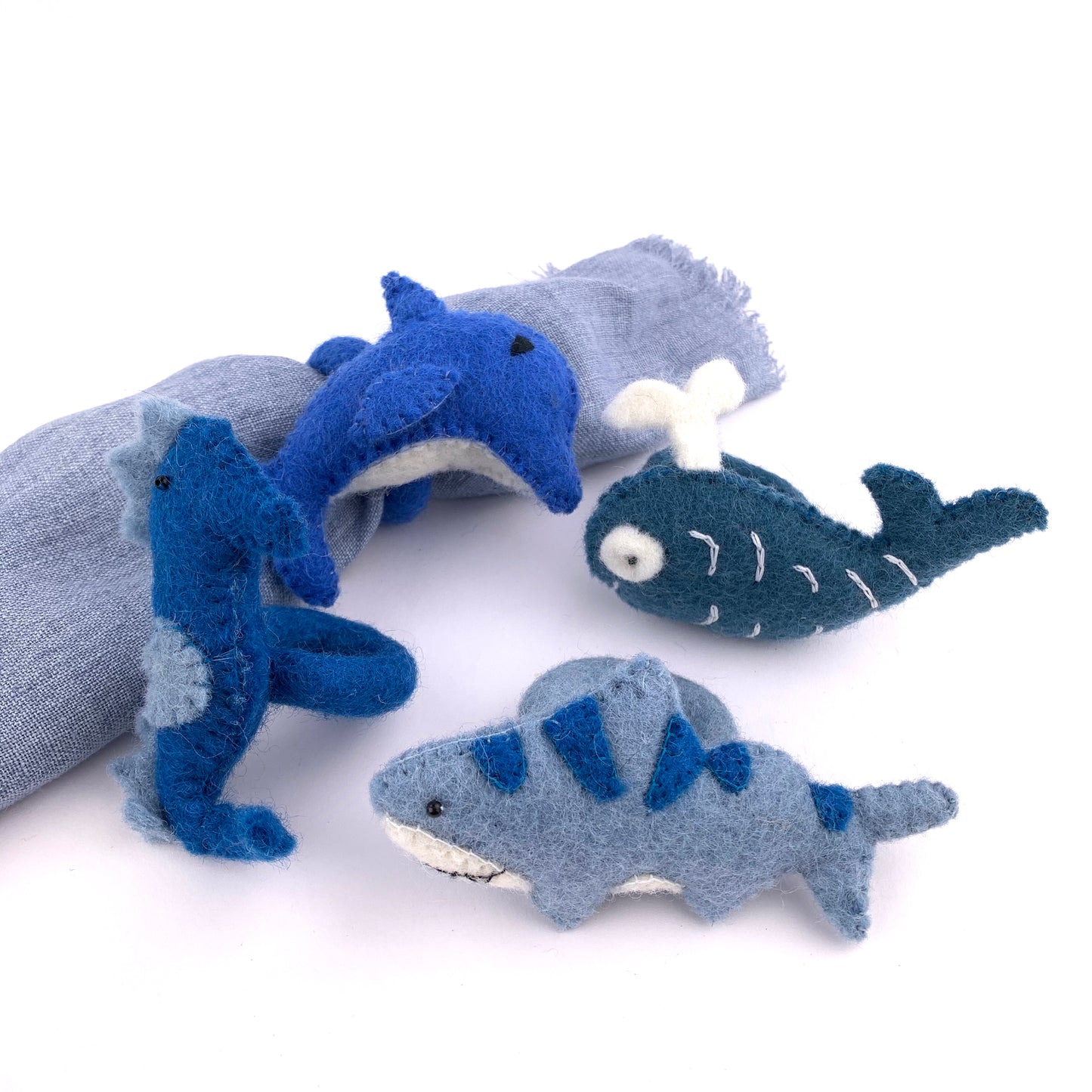 Felt Napkin Rings, Set of 4 - Sea Critters