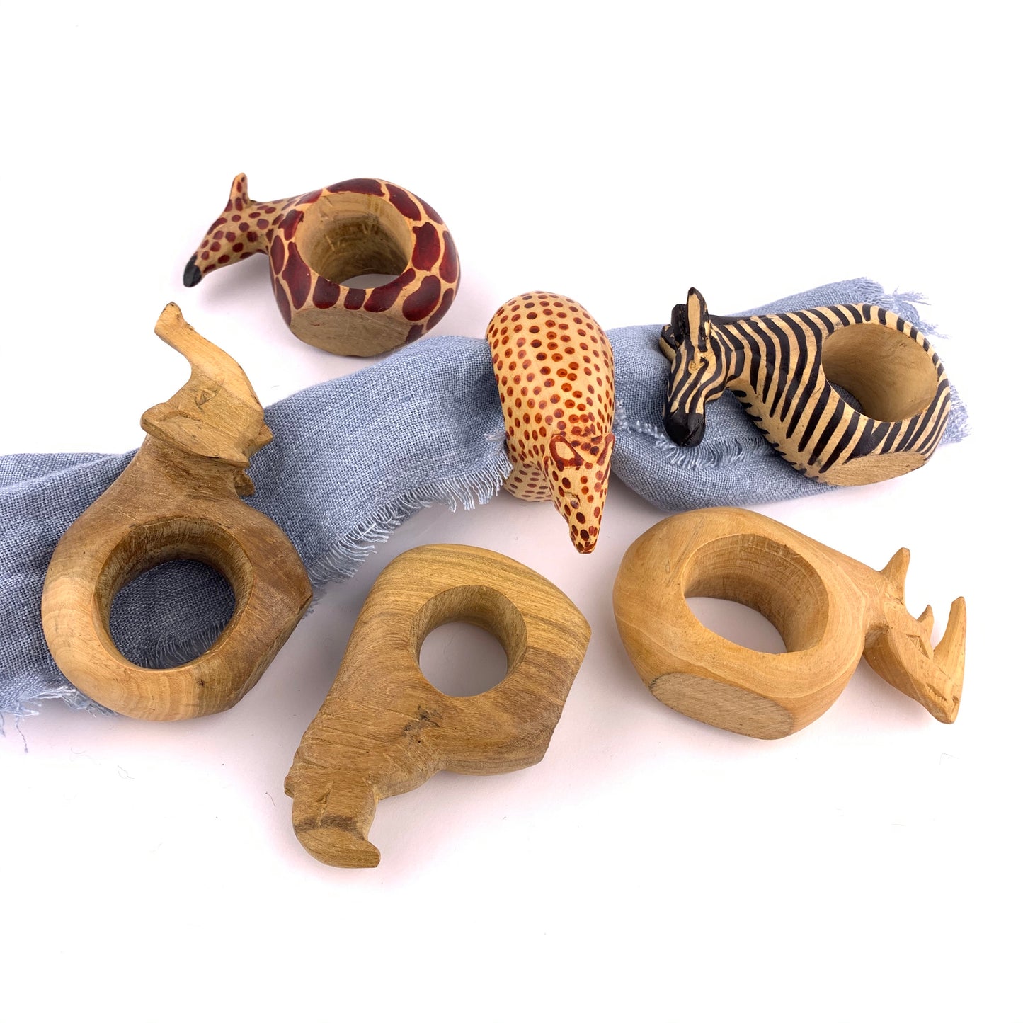 Safari Napkin Rings, Set of 6