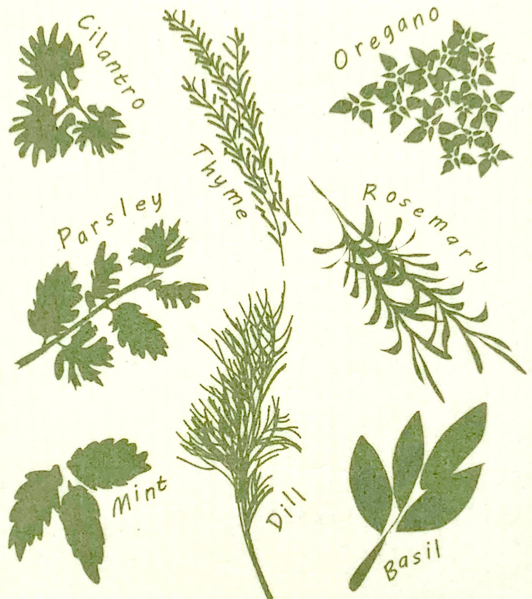 Herbs Swedish Dishcloth
