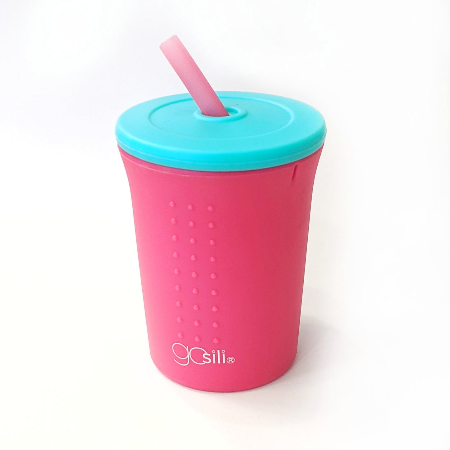 Silicone Straw Cup, 12 oz - Assorted Colors