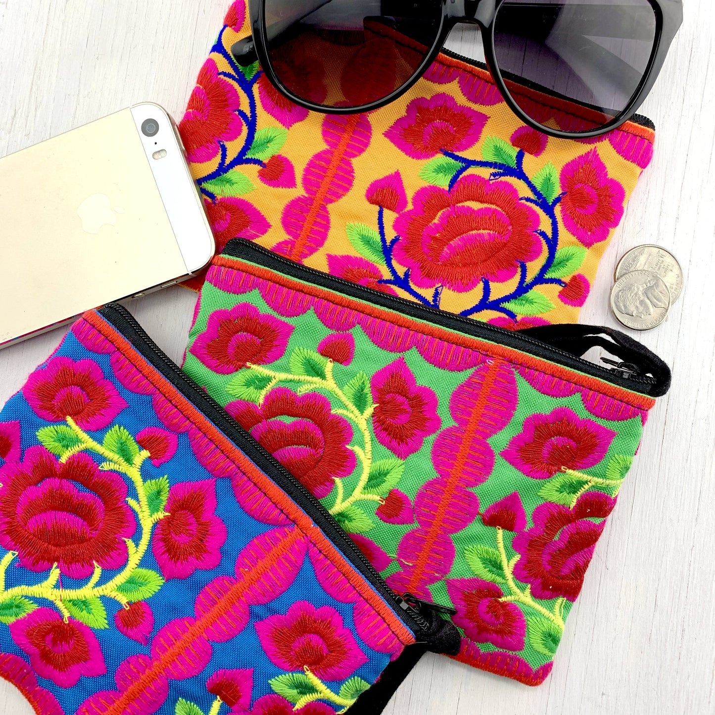 Small Embroidered Pouch