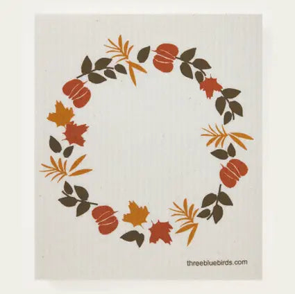 Swedish Dishcloth - Autumn Wreath
