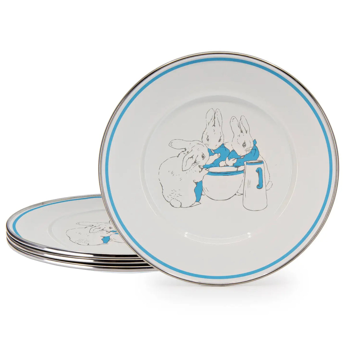 Boy Bunnies Child Plate