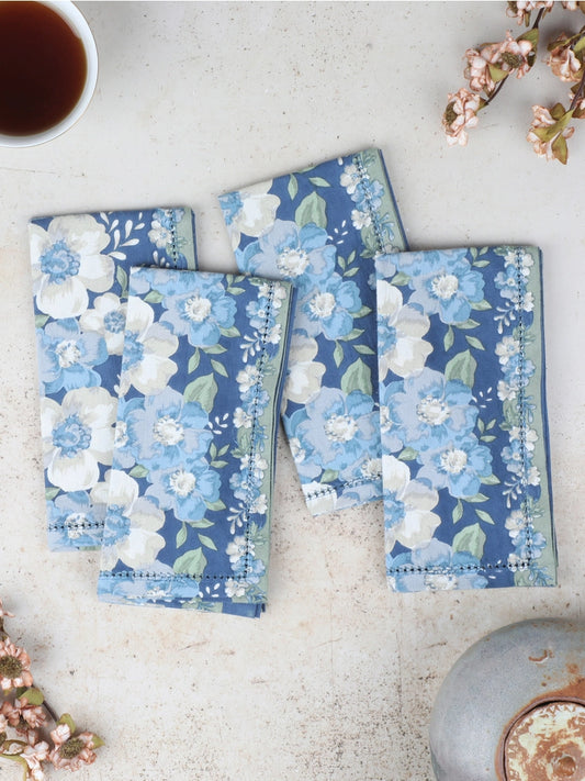 Coventry Luncheon Napkin Set of 4-Navy-15x15