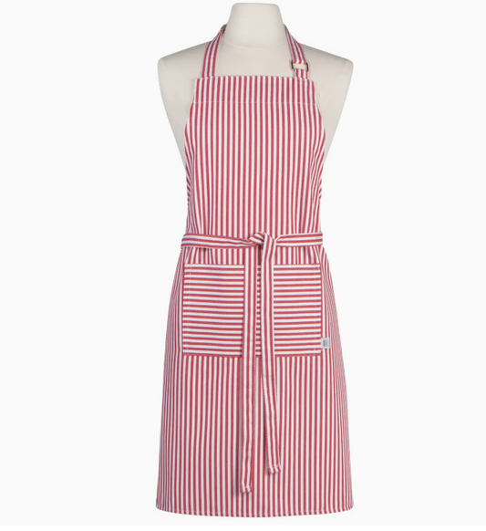 Apron Narrow Stripe Red