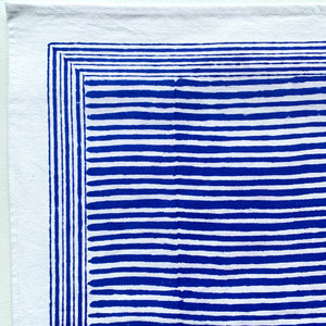 Block Printed Placemat - Blue Ribbons