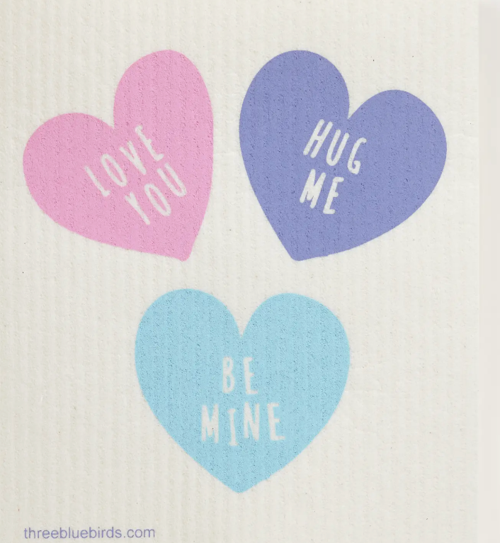 Swedish Dishcloth - Candy Hearts