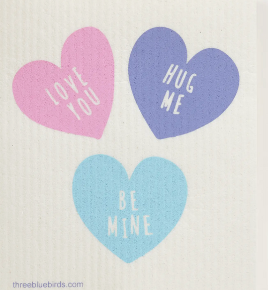 Swedish Dishcloth - Candy Hearts