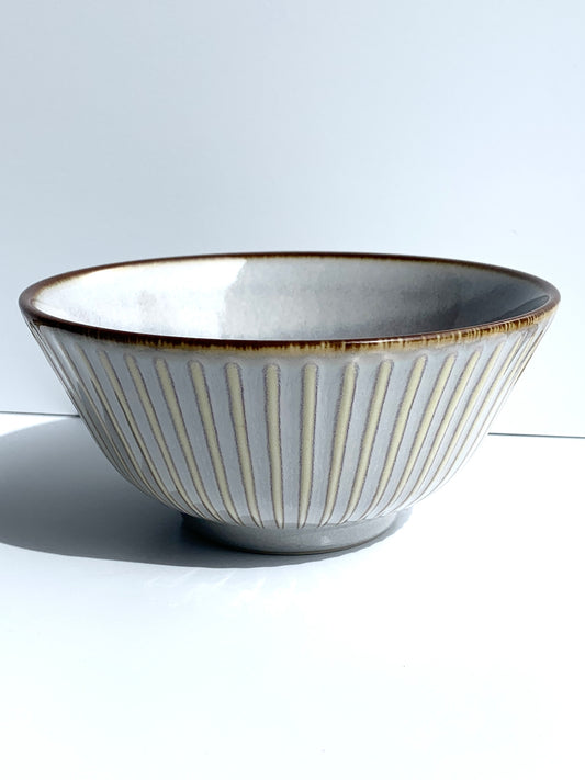 Ceramic Bowl - White Lines