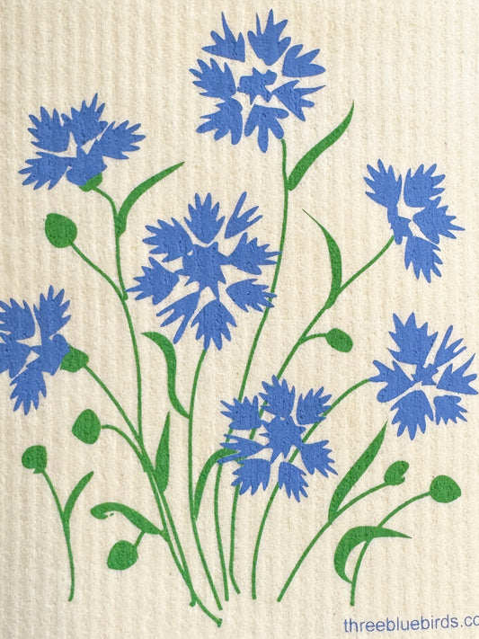Swedish Dishcloth - Cornflowers
