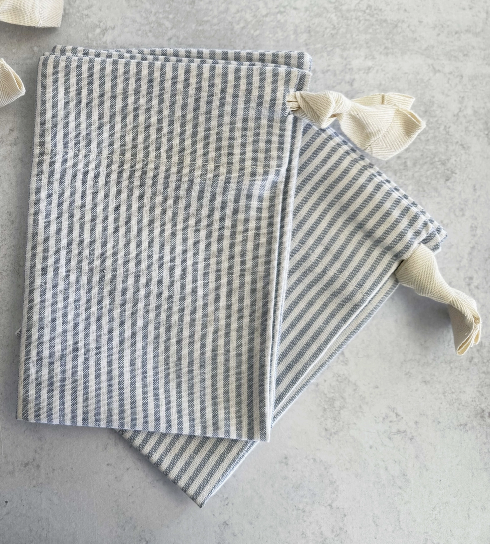 Linen / Cotton Bread Bags, Set of Two