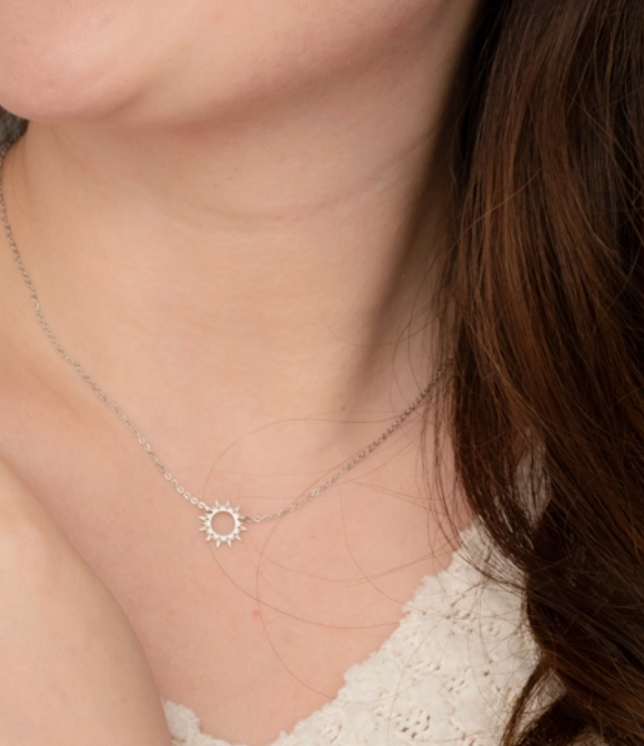 Starfish Project Jewelry - Mallory Silver Sun Necklace
