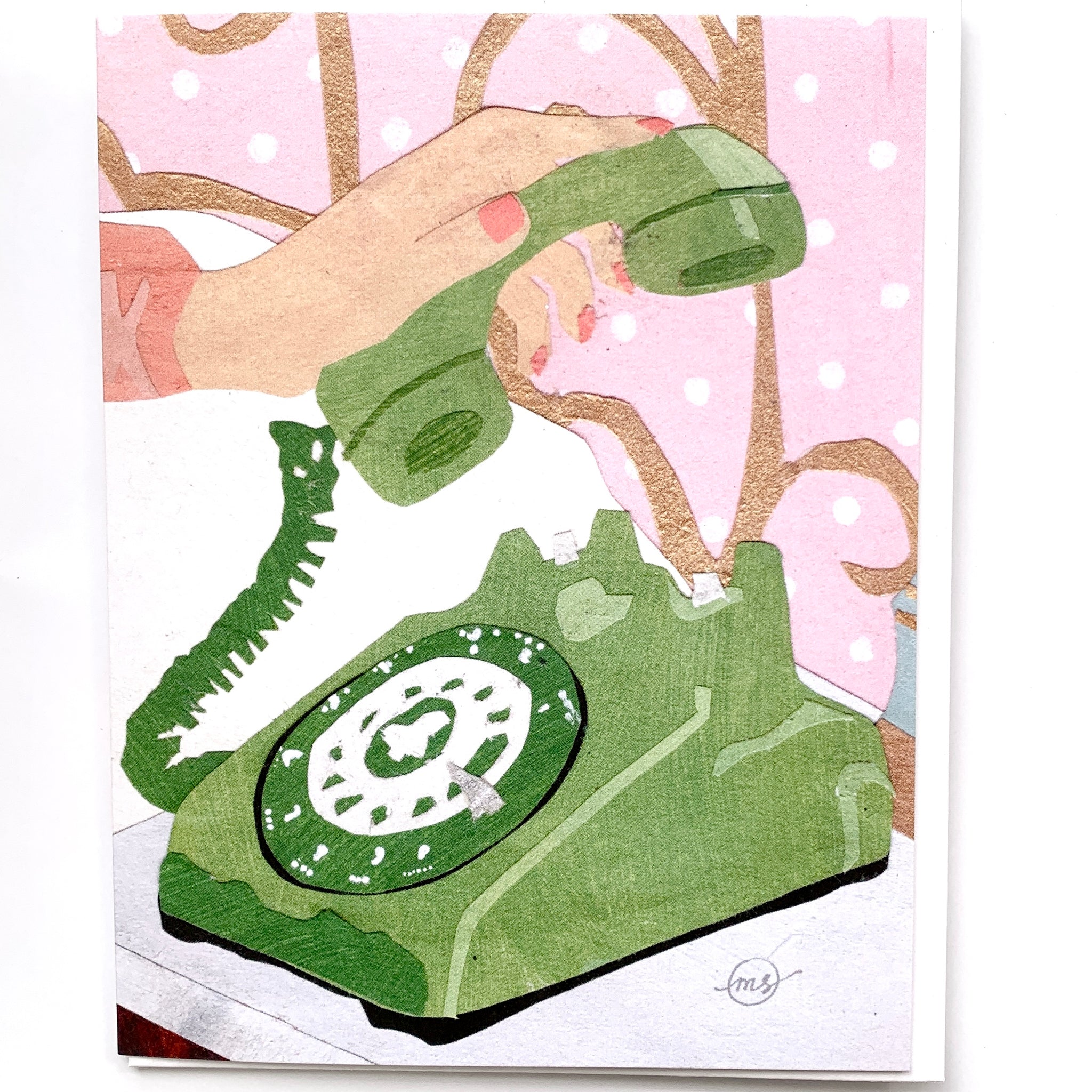 Mandy Warhol Fine Art Notecard - Hanging On The Telephone