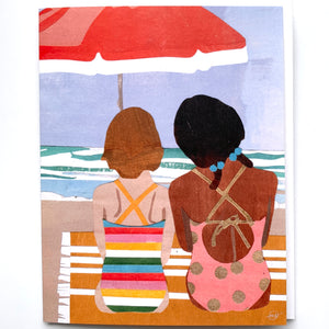 Mandy Warhol Fine Art Notecard - Summer Sisters