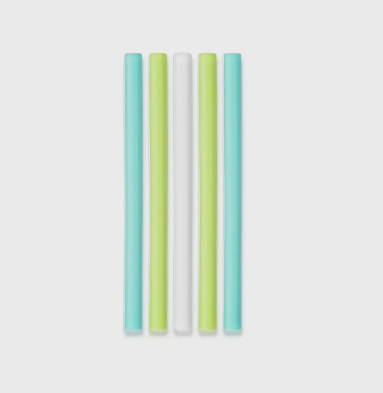 Silicone Straws - 5 Pack, Mini Straws
