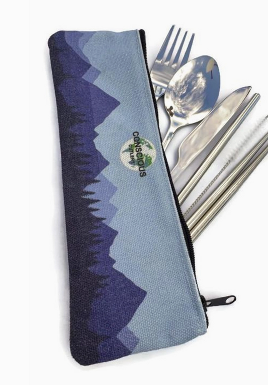 Reusable Utensil Set - Mountains