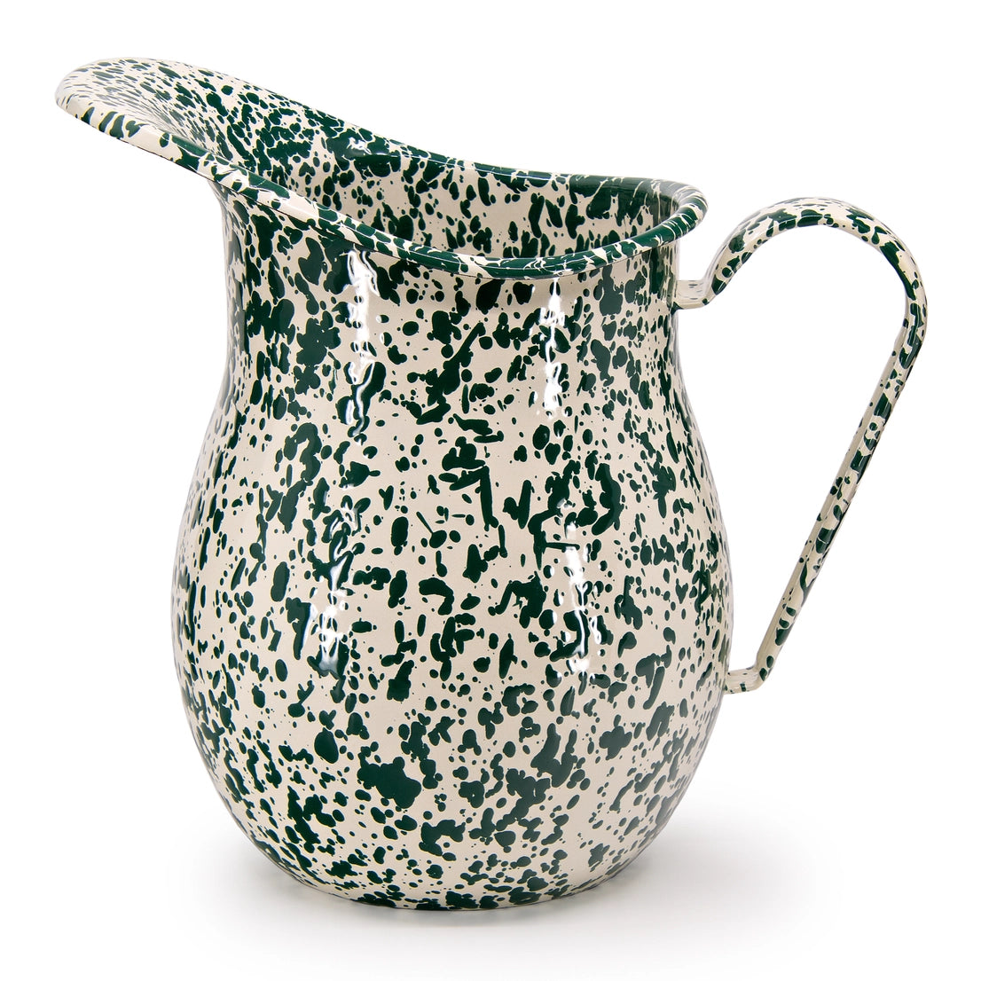 Crow Canyon Enamelware - Large Pitcher, Blue Splatter