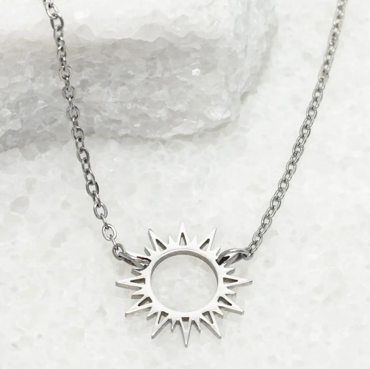 Starfish Project Jewelry - Mallory Silver Sun Necklace