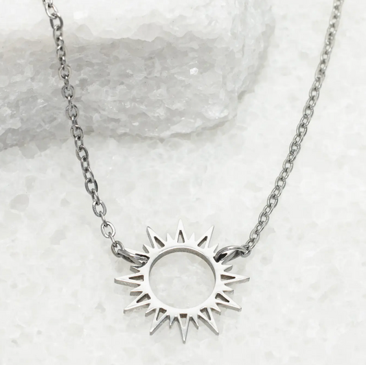 Starfish Project Jewelry - Mallory Silver Sun Necklace