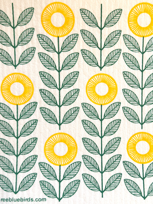 Swedish Dishcloth - Sunflowers