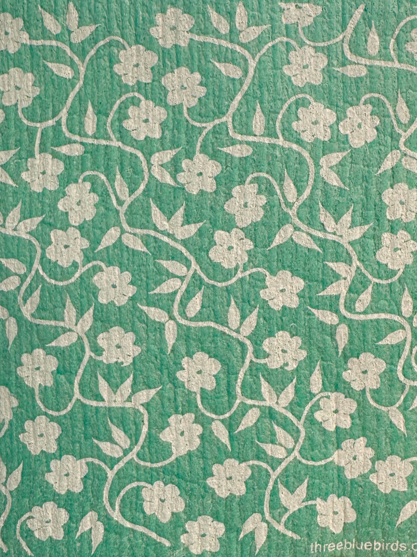 Swedish Dishcloth - Vines on Green