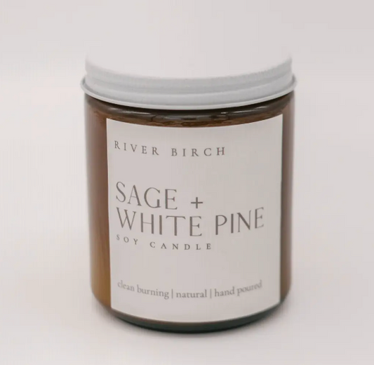 River Birch Soy Candle - White Pine and Sage