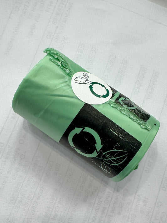 Compostable Dog Poop Bags - Single Roll of 15