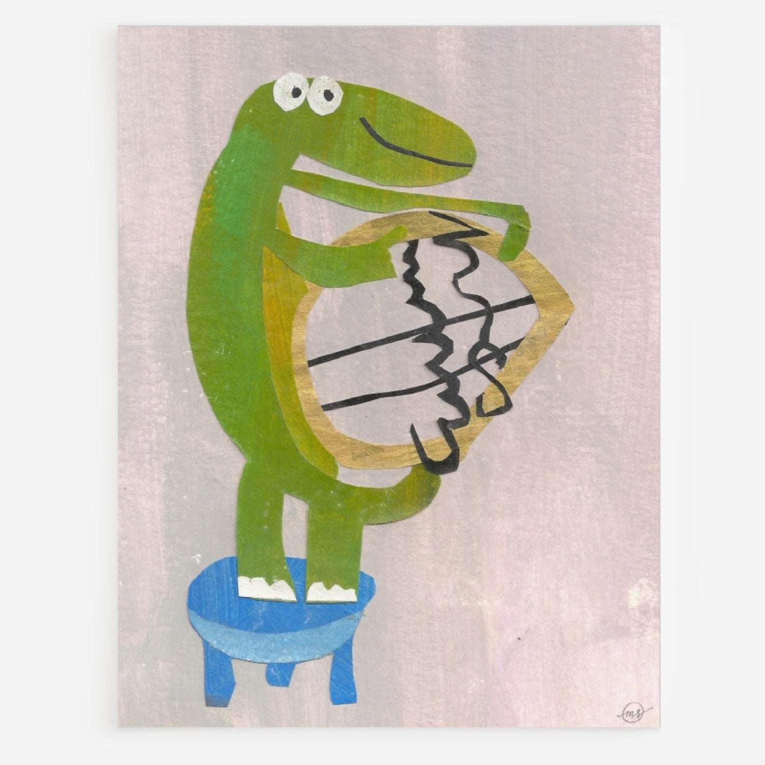 Mandy Warhol Fine Art Notecard - Alligator