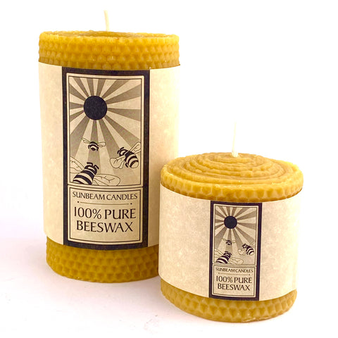 Sunbeam 4 Beeswax Pillar Candle