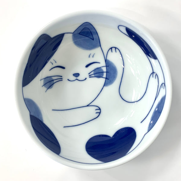Blue and White Cat, Shallow Bowl