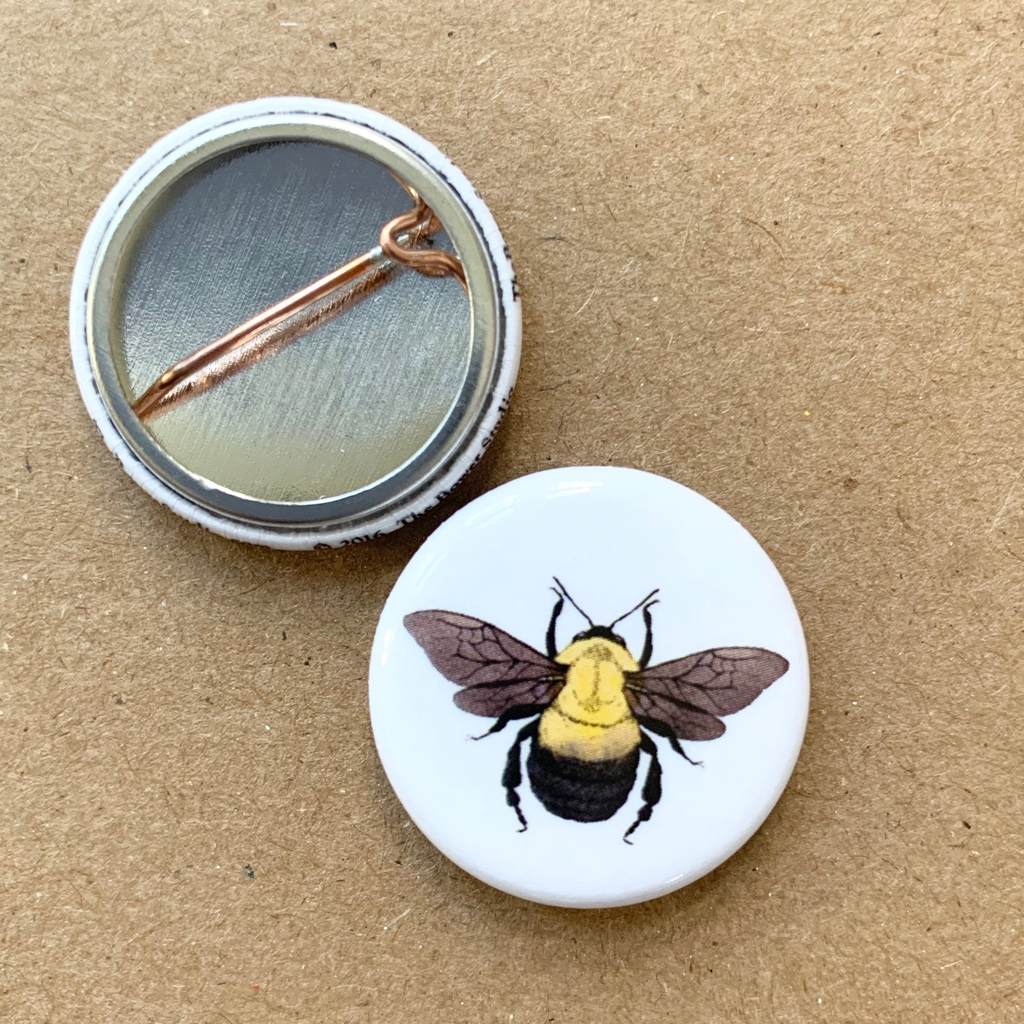 Bumble Bee Button Pin