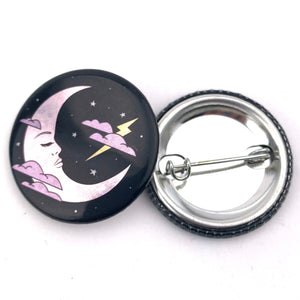 Moon Button Pin