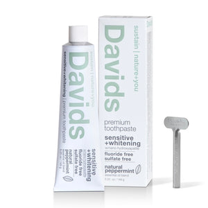 Davids Natural Toothpaste - Sensitive + Whitening Peppermint
