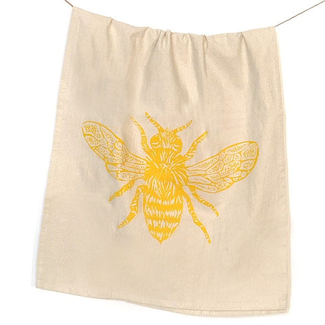 Organic Cotton Kitchen Towel - Bee Print