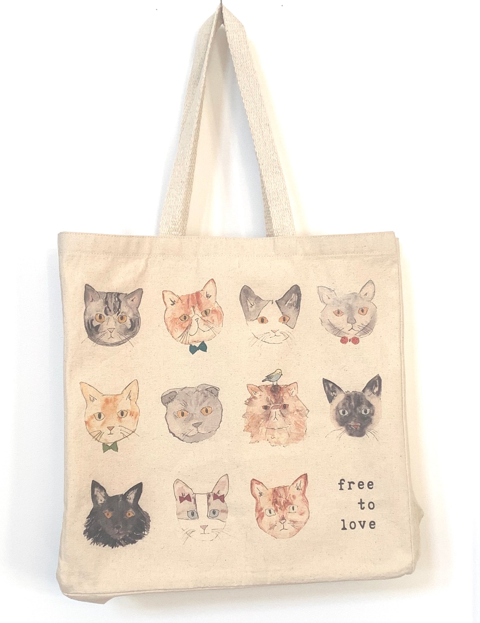 Tote Bag, Free to Love - Cats