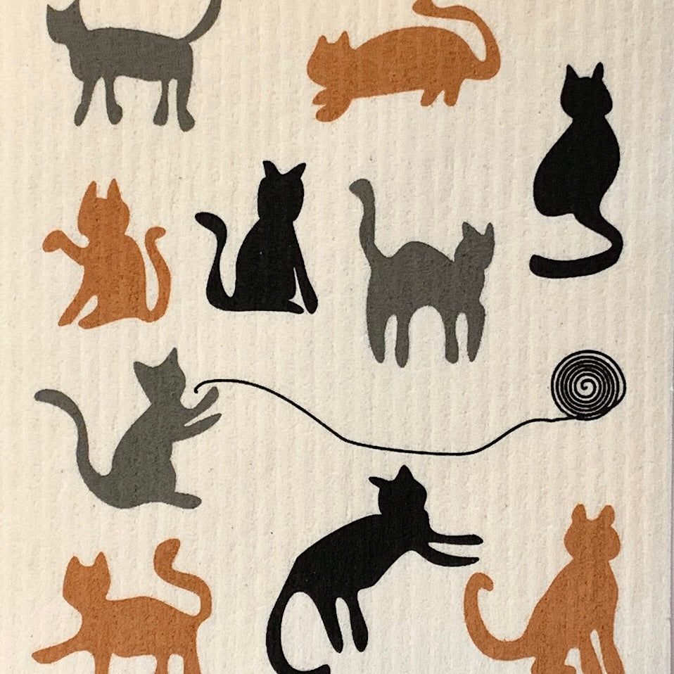 Swedish Dishcloth - Cats
