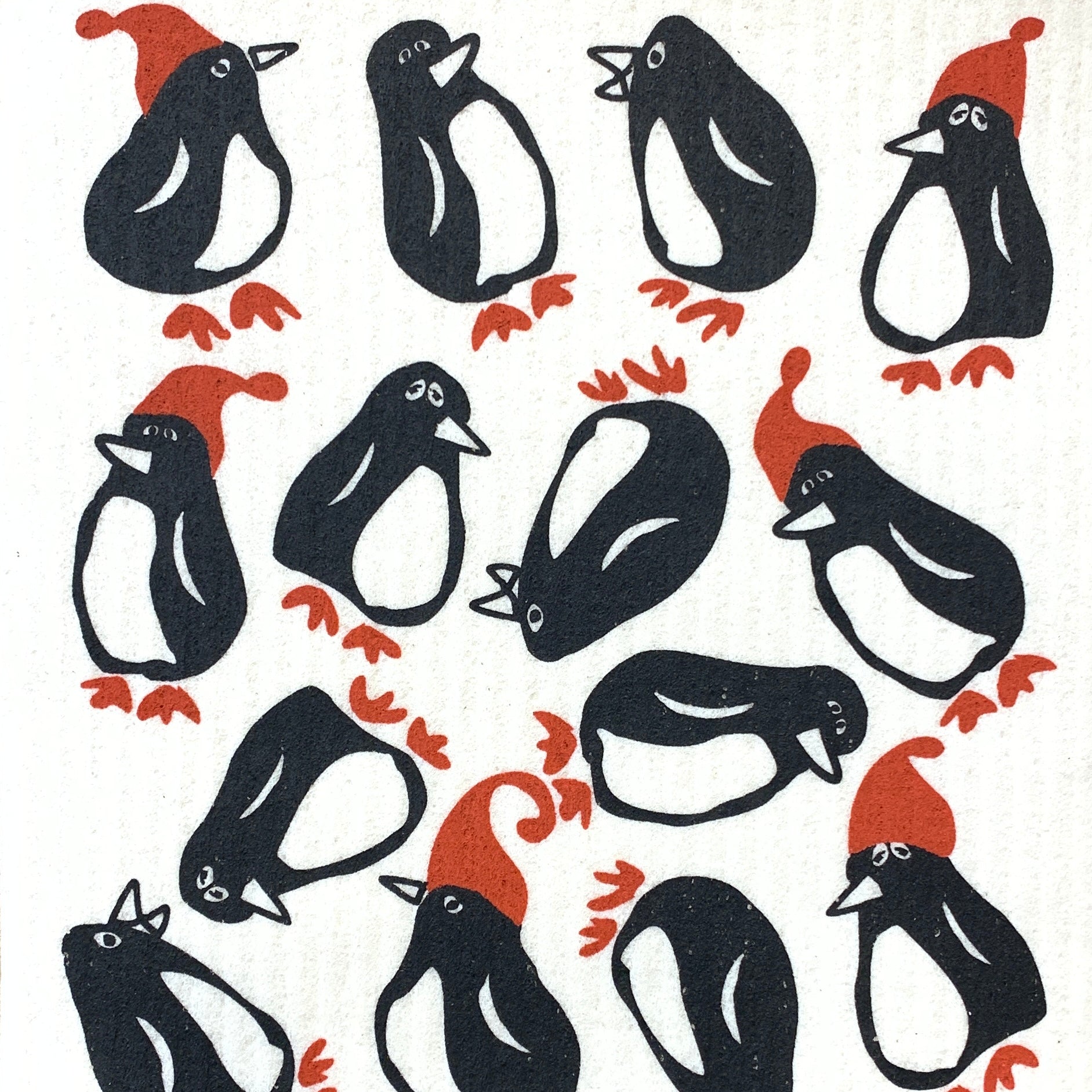 Swedish Dishcloth - Penguins
