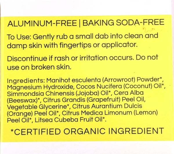 Deodorant Cream - Grapefruit Lemon
